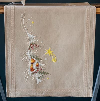 Vervaco - Loper kit - Kerst - Winterlandschap met ster - PN-0180115 - Borduren - Borduurpakket - Borduurpakket volwassenen - Borduurpakket kind