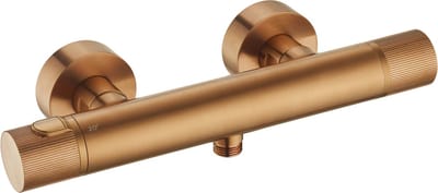 Ben engraved Line Thermostatische Douchekraan - 15 cm - Koper - Thermostaatkraan