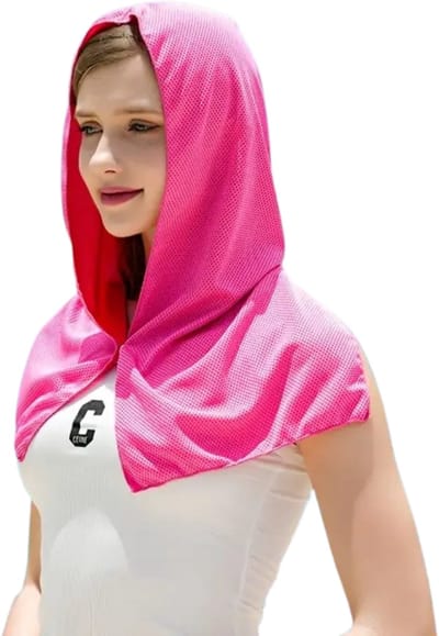 Bovista Koelsjaal - Sport - Sjaal - Wandelen - Zomer - Ijs - Verkoeling - Rood