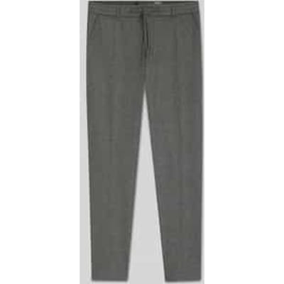 Tapered stoffen broek met wol Model 'PERIN'