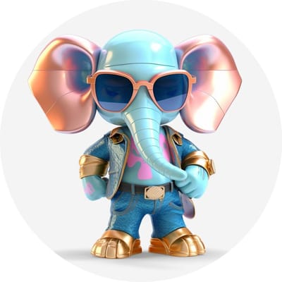 Indoorart - Muurcirkel Stoere Olifant Forex 30 cm - Wanddecoratie - Afbeelding op Forex - Inclusief ophangplaat