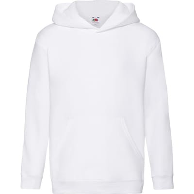 Fruit of the Loom Sweatshirt met capuchon voor kinderen/Kinderen (Wit)