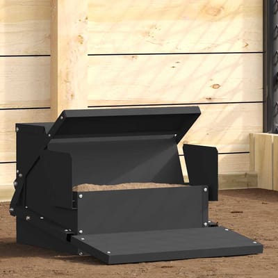 vidaXL - Kip - trekvoeder - Zwart - 50 - x - 40 - x - 29 - cm - 2 - kg - Koudgewalst - Staal