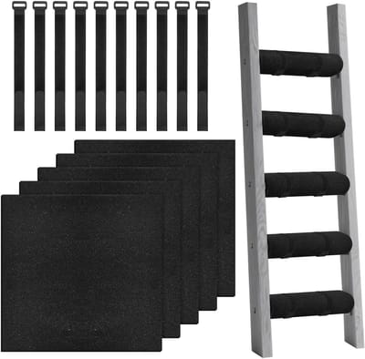 Stapelbed Laddermat - Ladder Antislip Pads - Veilig Klimmen - Schokabsorberend Schuim - 27.1 cm breed - Zwart