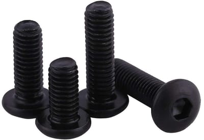 Set van 50 Stuks M3 Zwarte Hex Socket Schroeven en Bouten, Volledige Draad, 10.9 Klasse Legering Staal, Ideaal voor Meubelmontage en Klusprojecten