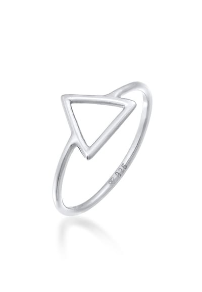 Elli - Ring - Dames Driehoek Geo Trend Filigraan in 925 Sterling Zilver - Dames