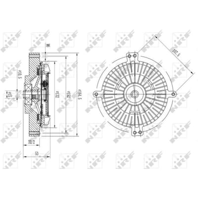 Koppeling, radiatorventilator NRF 49641