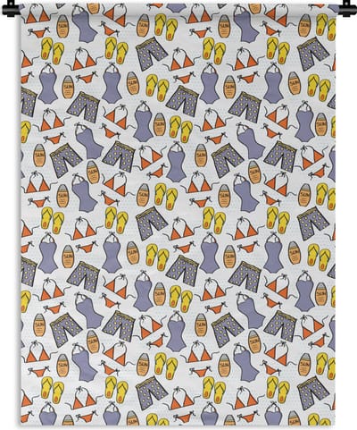 Wandkleed - Wanddoek - Badkleding - Patronen - Zomer - 150x200 cm - Wandtapijt