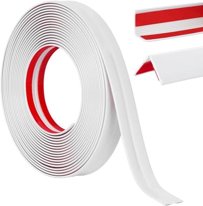 Decoratieve Moulding, Zelfklevende Wandlijst, PVC Hoeklijst voor Wand- en Spiegelbescherming, 2 cm x 6 m, Wit, Perfect voor Tegels en Meubels