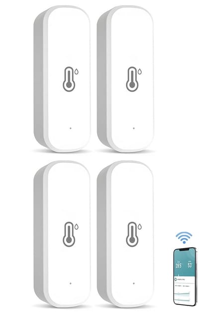 Mini WiFi Thermometer en Hygrometer met App Meldingen voor Binnen