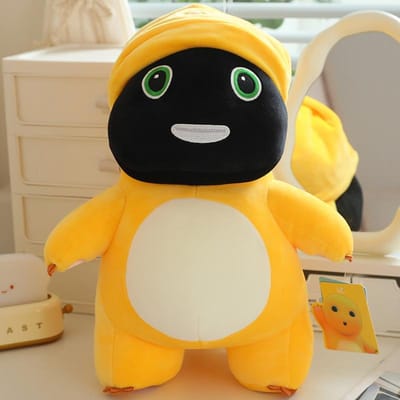 Kawaii Anime Cartoon Kleine Melk Draak Pop Schattige Dinosaurus Knuffel Pluche Speelgoed Schattige Pop Zwart Gezicht Slaapkussen Cadeau 13cm