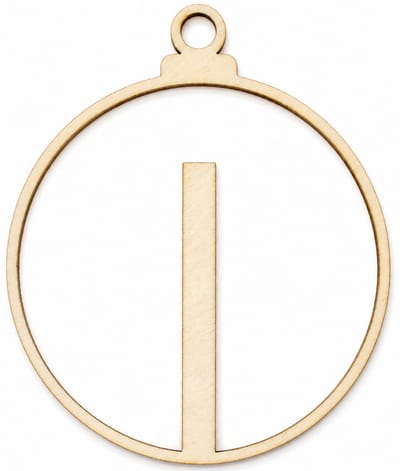 Houten kerstversiering - Wooden Christmas decoration | Letter “I” | 9cm | Licht hout - Natural wood | Kerstbal - Christmas tree bauble - Houten Hangers - Kerstboom - Alfabet - Alphabet - Kerstdecoratie - Naam