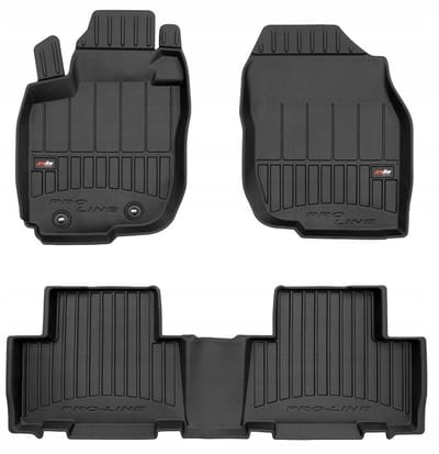 FROGUM PROLINE Automatten - Geschikt voor TOYOTA RAV4 III (2005-2012) - 3-delig - TPE Rubber - Zwart
