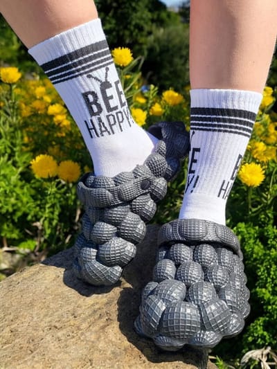 Verjaardags cadeau - Sokken - Blij sokken - vrolijke sokken - witte sokken - tennis sokken - sport sokken - valentijns cadeau - sokken met tekst - Blije sokken - grappige sokken - Sokken waar je vrolijk van wordt - maat 37-44