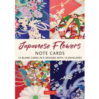 Japanese Flowers, 12 Note Cards: 12 Blank Cards In 6 Lovely Designs (2 Each) With 12 Patterned - Tuttle Studio