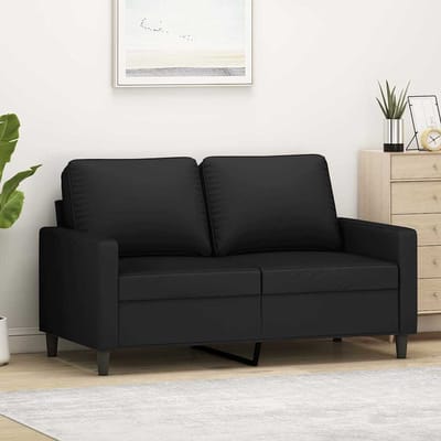 vidaXL - Tweezitsbank - 120 - cm - fluweel - zwart