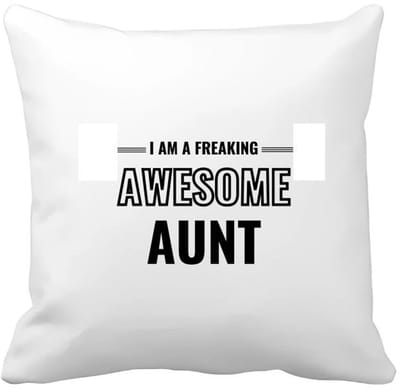 Akyol - i am a freaking awesome aunt Kussen hoes - Tante - de meest geweldigste tante - verjaardagscadeau - verjaardag - cadeau - cadeautje voor tante - tante artikelen - kado - geschenk - gift - 40 bij 40 cm