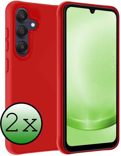 Hoesje 2 Stuks - Geschikt voor Samsung Galaxy A26 - Sterk & Shockproof - Case Siliconen - Back Cover - Telefoon Hoes - Rood