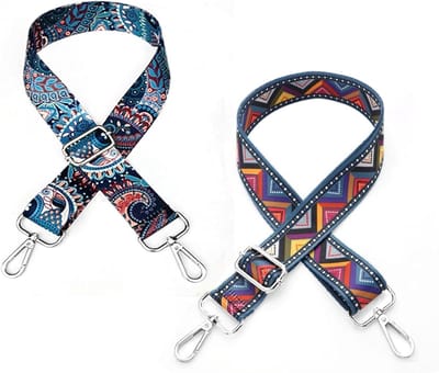 Verstelbare schouderbanden voor handtassen, 2-delige set, 73.5-132cm, met zilveren haakjes, ideaal voor crossbody en schoudertassen