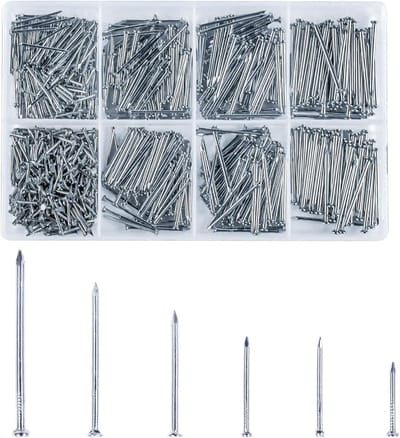 Assortiment van 750 metselspijkers voor het ophangen van foto's aan bakstenen muren en houtwerk