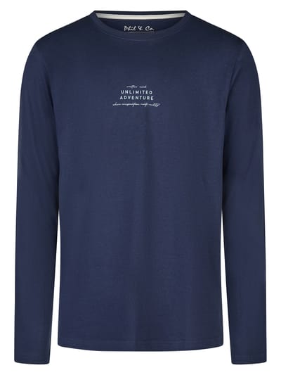 Phil & Co Heren Pyjama Set Lang Donkerblauw/Lichtblauw Gestreept - Maat XXL