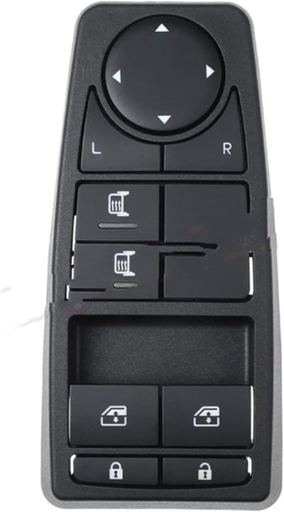 Raam schakelaar - Venster bediening - Auto verfraaien - Hoge nauwkeurigheid - 100 Gram - Zwart