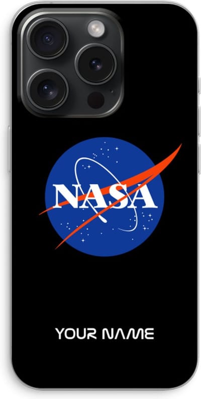 Gepersonaliseerd - Case Company® - Hoesje geschikt voor iPhone 15 Pro hoesje - NASA - Soft Cover Telefoonhoesje - Bescherming aan alle Kanten en Schermrand