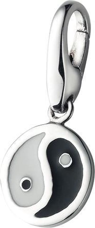 Bedel | charm | sterling zilver | ying-yang | karabijn | hanger