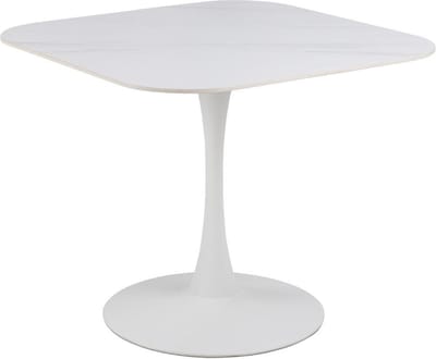 Eettafel Orin Keramiek Wit 90cm - Giga Living