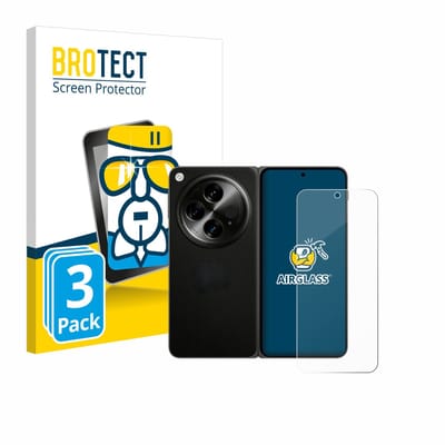 Screenprotector 3 Stuks voor OnePlus Open (case-friendly) Beschermglas transparant