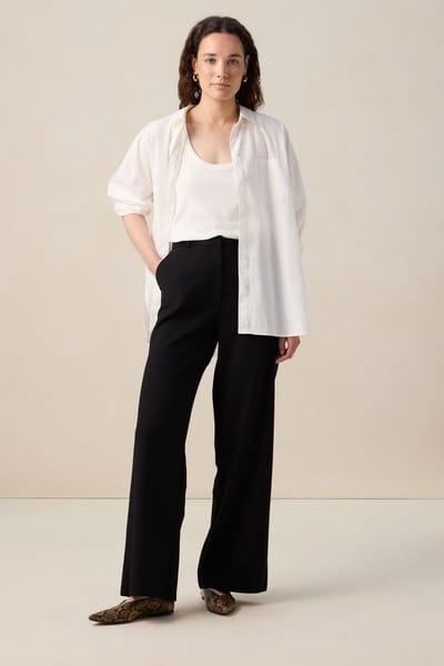 Sissy-Boy - Zwarte high waist wide leg broek