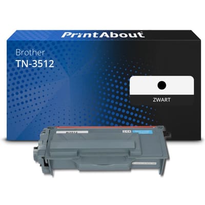 PrintAbout huismerk Toner TN-3512 Zwart Hoge capaciteit Geschikt voor Brother