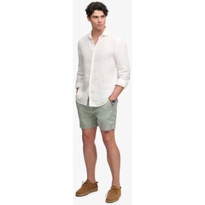 Superdry The Merchant Store - Linnen Shorts Green Grootte: Xxl