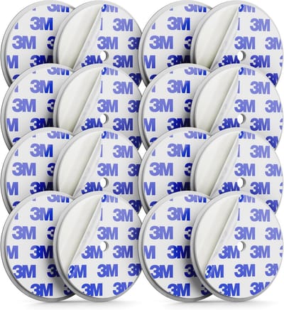 deleyCON 8 Stuk Magneethouder Voor Rookmelders Magneethouder Voor Brandmelders Zelfklevende Magneethouder Zelfklevend Oppervlak en Boorgat 65 mm Diameter