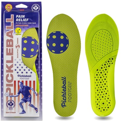 Footgel Pickleball-inlegzolen Geel EU 39-42 Man