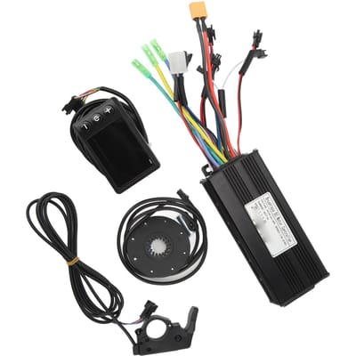 Kit de Conversion Vélo Électrique Panneau Couleur LCD S866 Contrôleur 30A Capteur d'Assistance de Vitesse Accélérateur pour Trottinette Électrique DIY black
