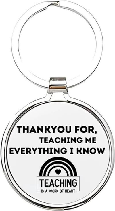 Akyol - thank you for teaching me everything i know Sleutelhanger - Leraar - de beste leraar - docent - lesgeven - werk - collega - beste ooit - cadeau - verjaardag - kado - geschenk - gift - verrassing - welkomst cadeau - 4 x 7,5 CM