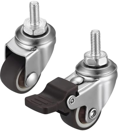 Dailygoods- Meubelwiel 50mm - Zwenkwiel set van 4 - Antislipwiel met rem - Stil en schokbestendig - Geschikt voor binnen/buiten - 360 graden rotatie