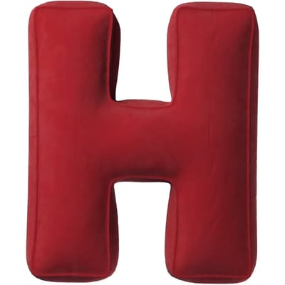 Kussen letter h Yellow Tipi Posh Velvet
