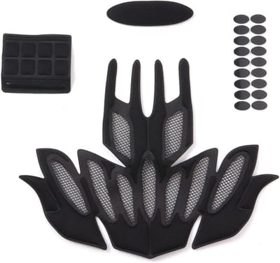 Helm Binnenkussens - Schuim Pads - Fietsen Comfort - 21 Delige Set - Wasbaar - Zwart