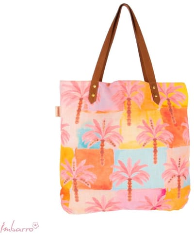 Imbarro - Shopper - Tas - Strandtas - Palmera - 100% Katoen - 50x50cm - Handmade