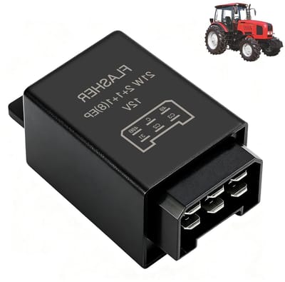 Knipperrelais 12V - Knipperlicht Relais - Voertuig Verlichting - Universeel 6-polig - 21W - Zwart