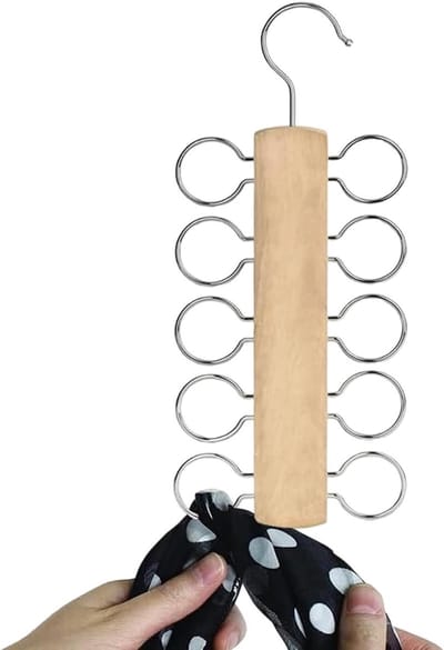 Sjaal Organizer voor kast, ruimtebesparend lint | Lint Organizer Houder, voor Handdoeken Douche Keuken Dorm Entryway Slaapkamer Kamer Kantoor RV Wasserij