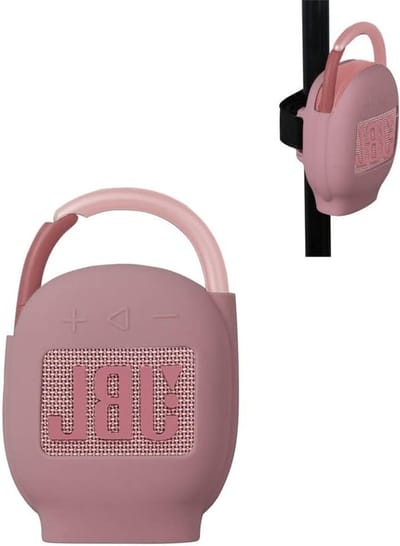 Siliconen hoes voor JBL Clip 5 en Clip 4 - Waterdichte bescherming voor draagbare luidsprekers in roze