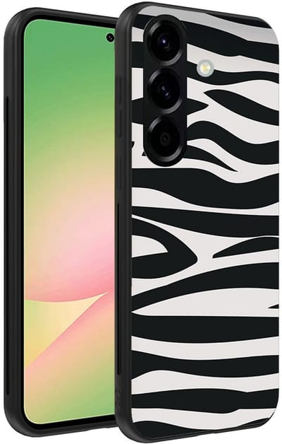 Smartphonica Telefoonhoesje Geschikt voor Samsung Galaxy A56 met zebra opdruk - TPU backcover case zebra design - Zwart Wit geschikt voor Samsung Galaxy A56