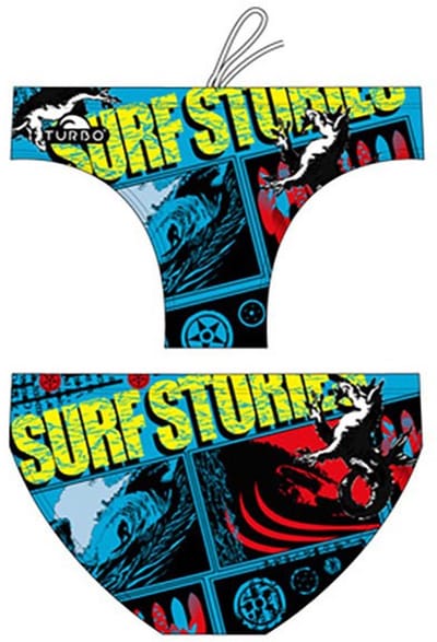 Turbo Surf Stories Waterpolo Zwemslip Blauw 7-8 Years Jongen