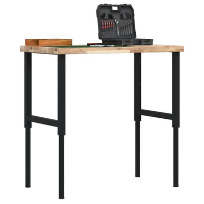 vidaXL - Werkbank - rechthoekig - 100x60x(73-99,5) - cm - massief - acaciahout