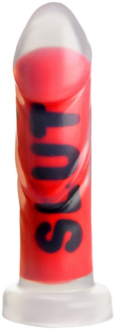 slut - siliconen dildo - rood