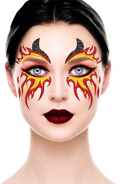 Fiestas Guirca - Gezicht decoratie - Fire Glitter