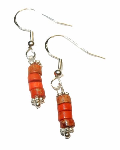 Zilveren Jaspis Rood Oorhangers